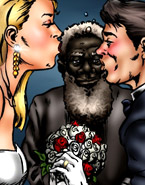 Lustful toon bride is going to fuck with a black old boy with beard