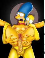 Slutty marge simpson masturbating when homer is out